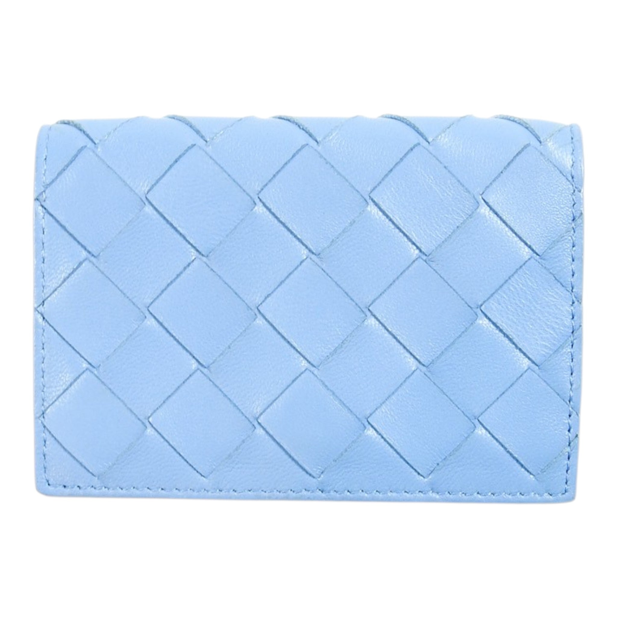 Bottega Veneta Blue Intrecciato Wallet