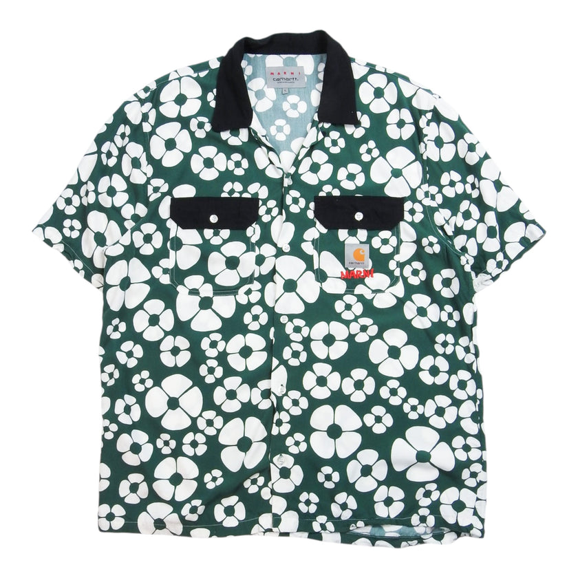Marni x Carhartt Green Floral SS Shirt Size Large