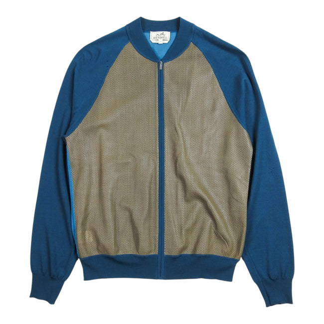 Hermes Leather Knit Zip Size Medium