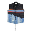 Greg Lauren 50/50 Nylon/Denim Vest Size 3