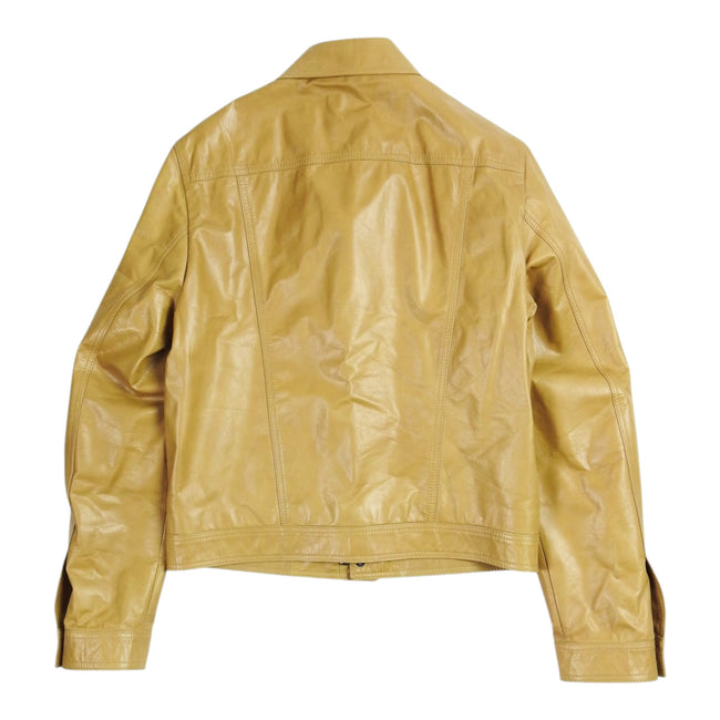 Prada Tan Leather Jacket Size 46
