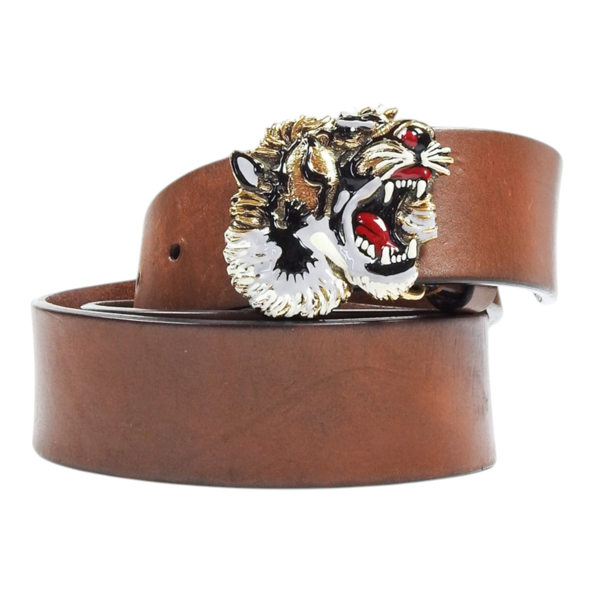 Gucci Brown Leather Belt Size 38