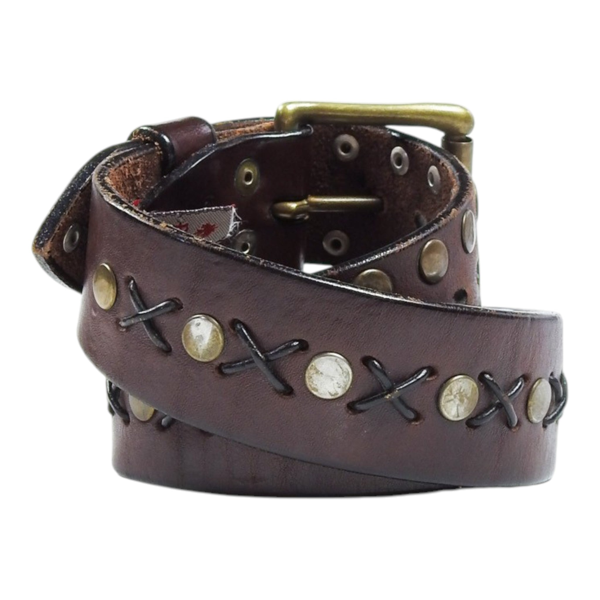 Apache Belt Co. Brown Threaded Belt Size 34