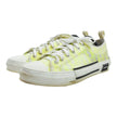 Dior Neon Yellow Clear Logo Low Top Sneakers Size 44