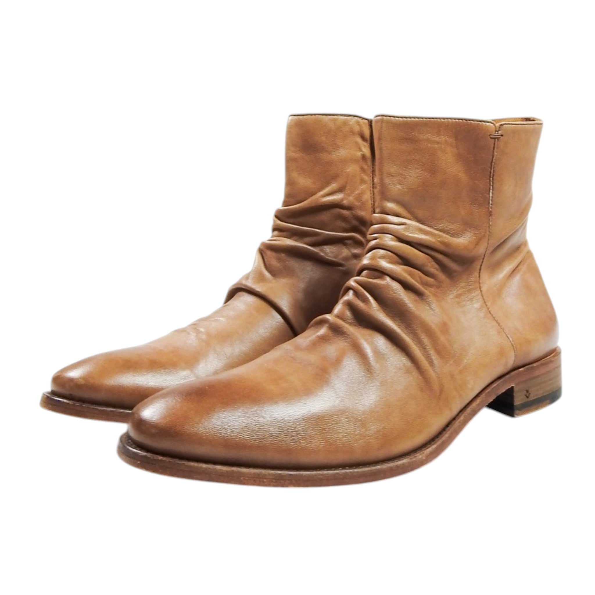 John Varvatos Tan Leather Boots Size 10.5