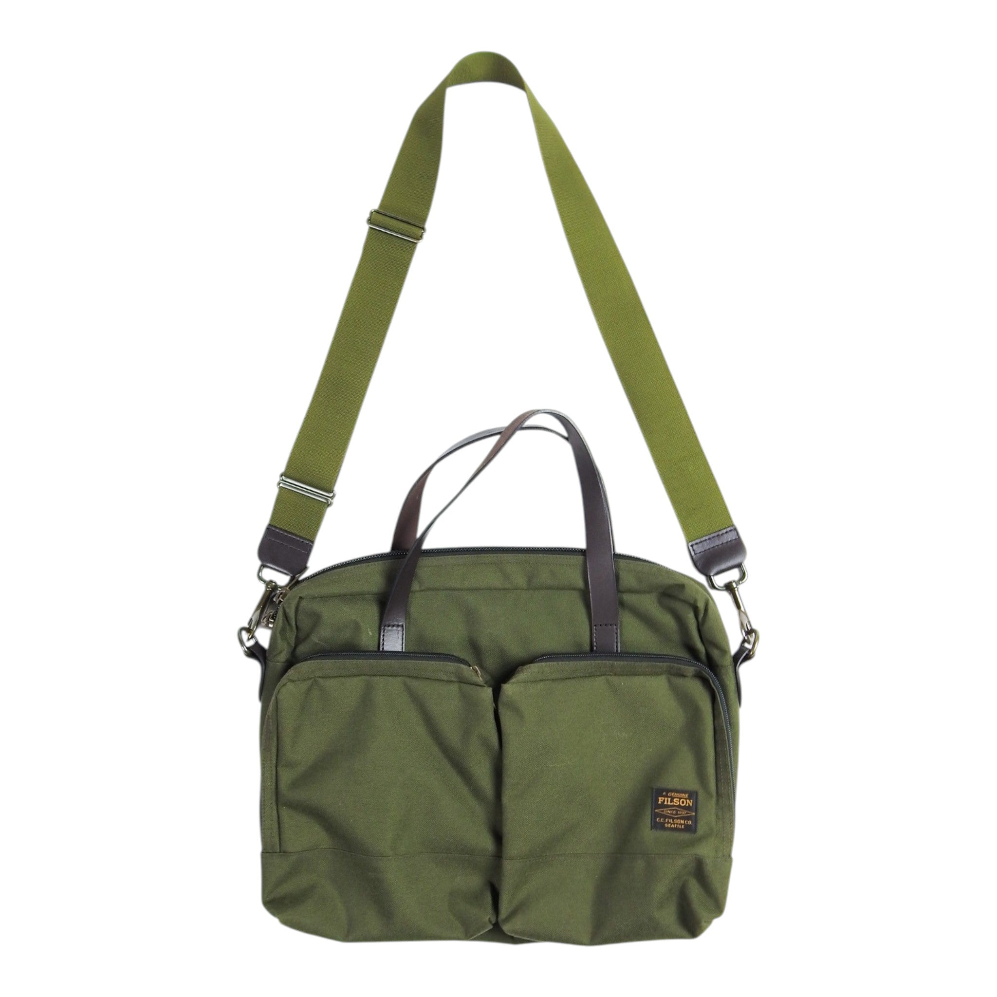 Filson Green Canvas Laptop Bag
