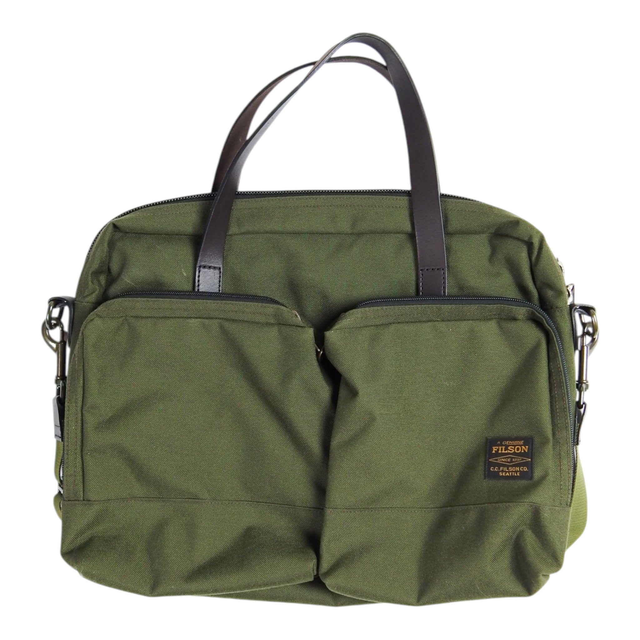 Filson Green Canvas Laptop Bag