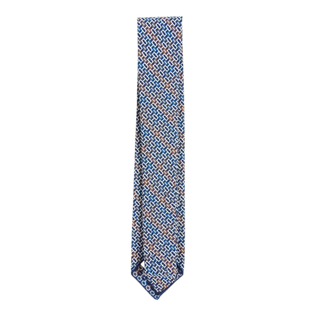 Engineered Garments Blue/Orange Rectangle Pattern Tie