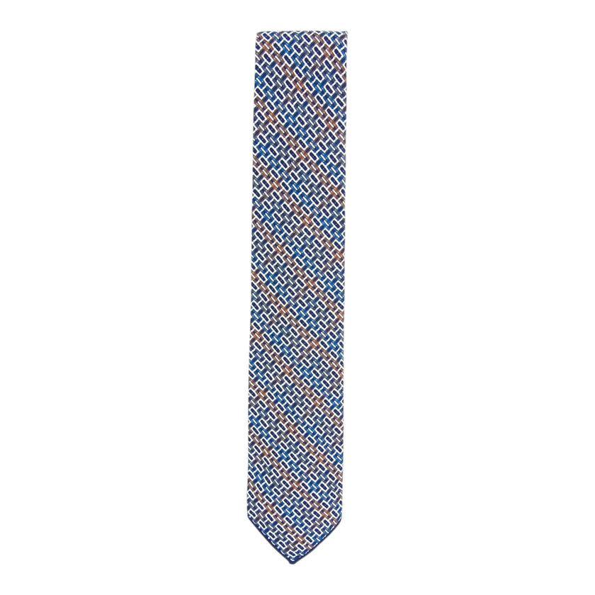 Engineered Garments Blue/Orange Rectangle Pattern Tie