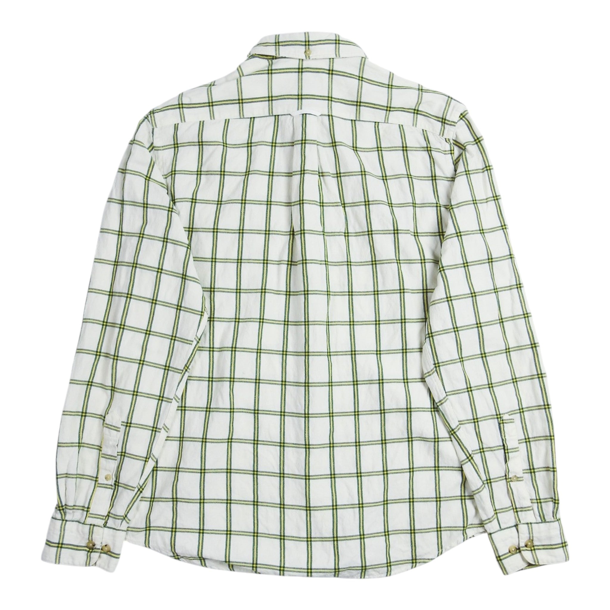 Acne Studios Green/Yellow Grid LS Shirt Size 50