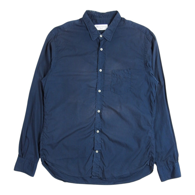 Officine Generale Blue LS Shirt Size Large