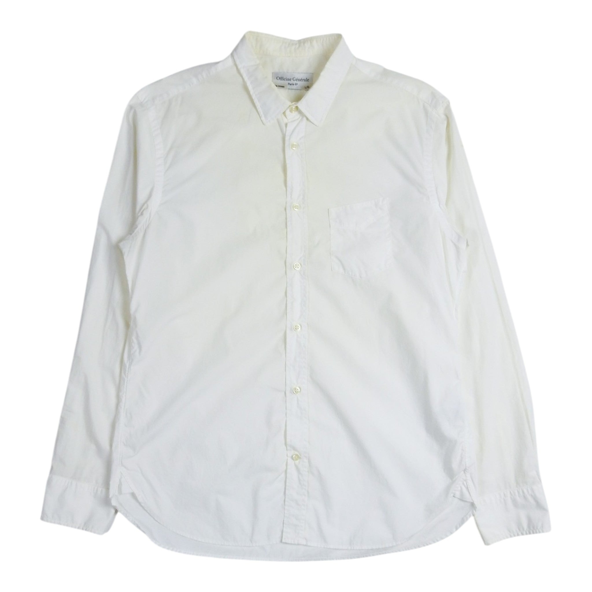 Officine Generale White LS Shirt (x2)Size Large
