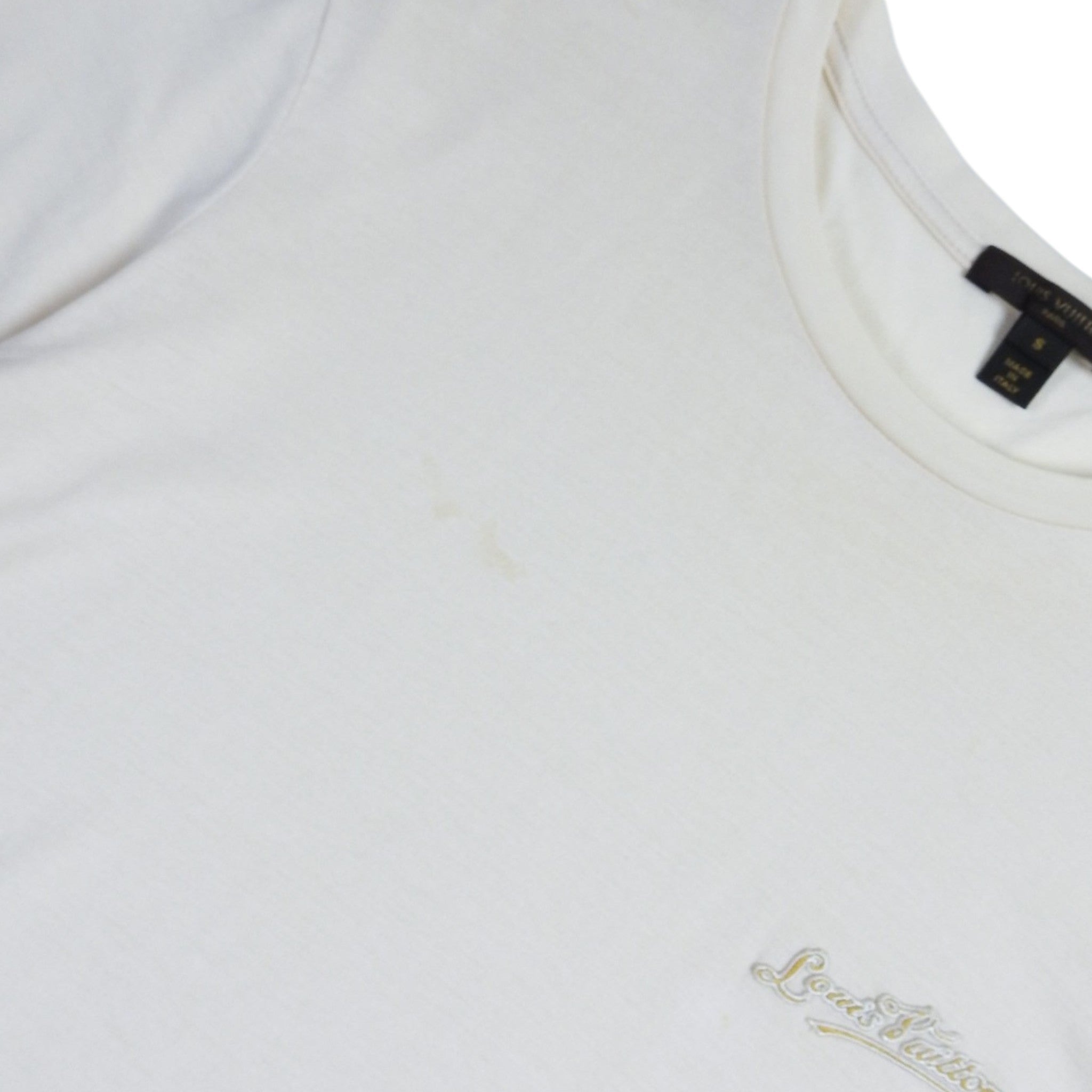Louis Vuitton Beige Logo T-Shirt Size Small