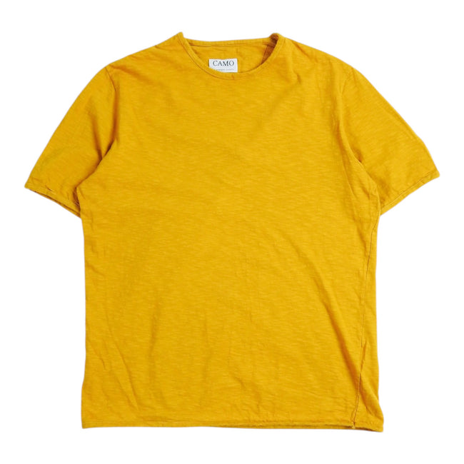 Camo by Stephano Ughetti Yellow T-Shirt Size Small