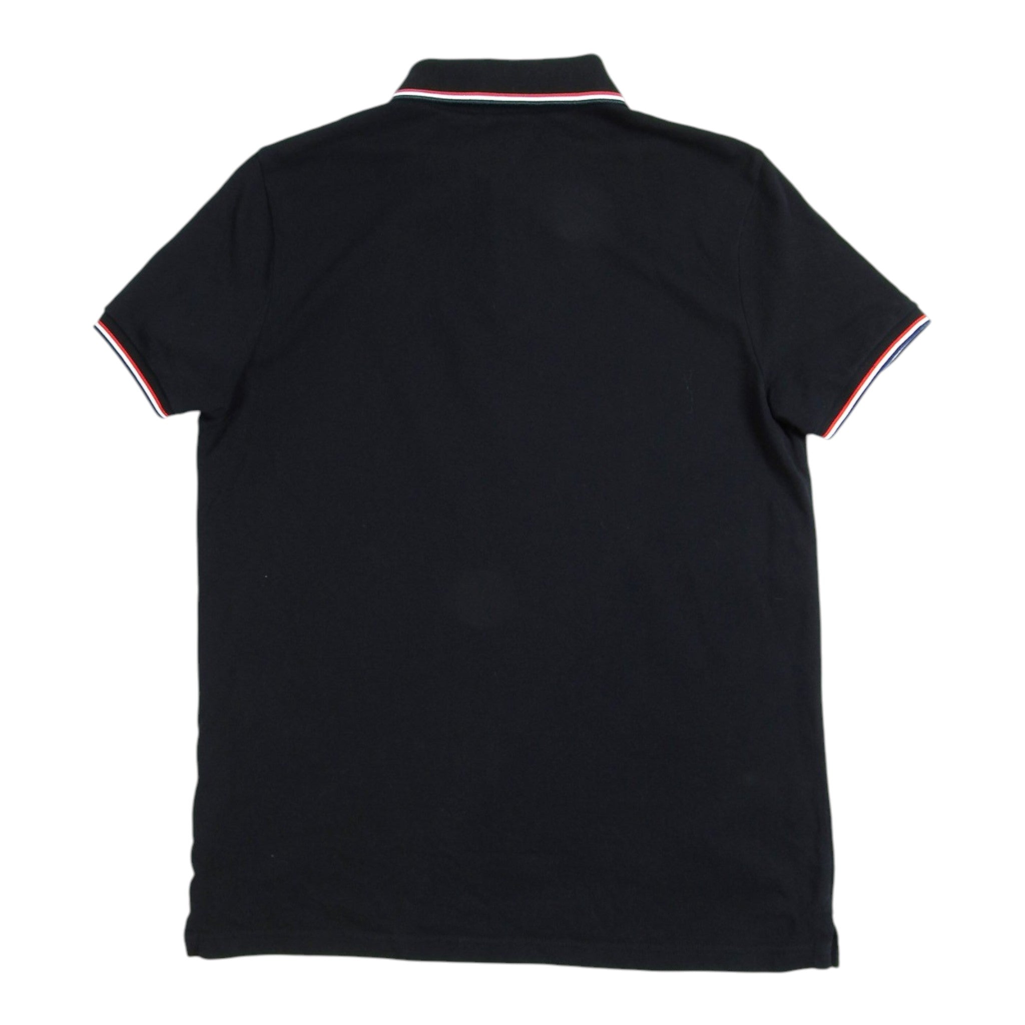 Moncler Black SS Pique Polo Shirt Size Large