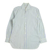 Kiton Blue/Green Striped LS Shirt Size Medium