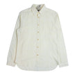 Oliver Spencer Cream Grid Linen Shirt Size 16