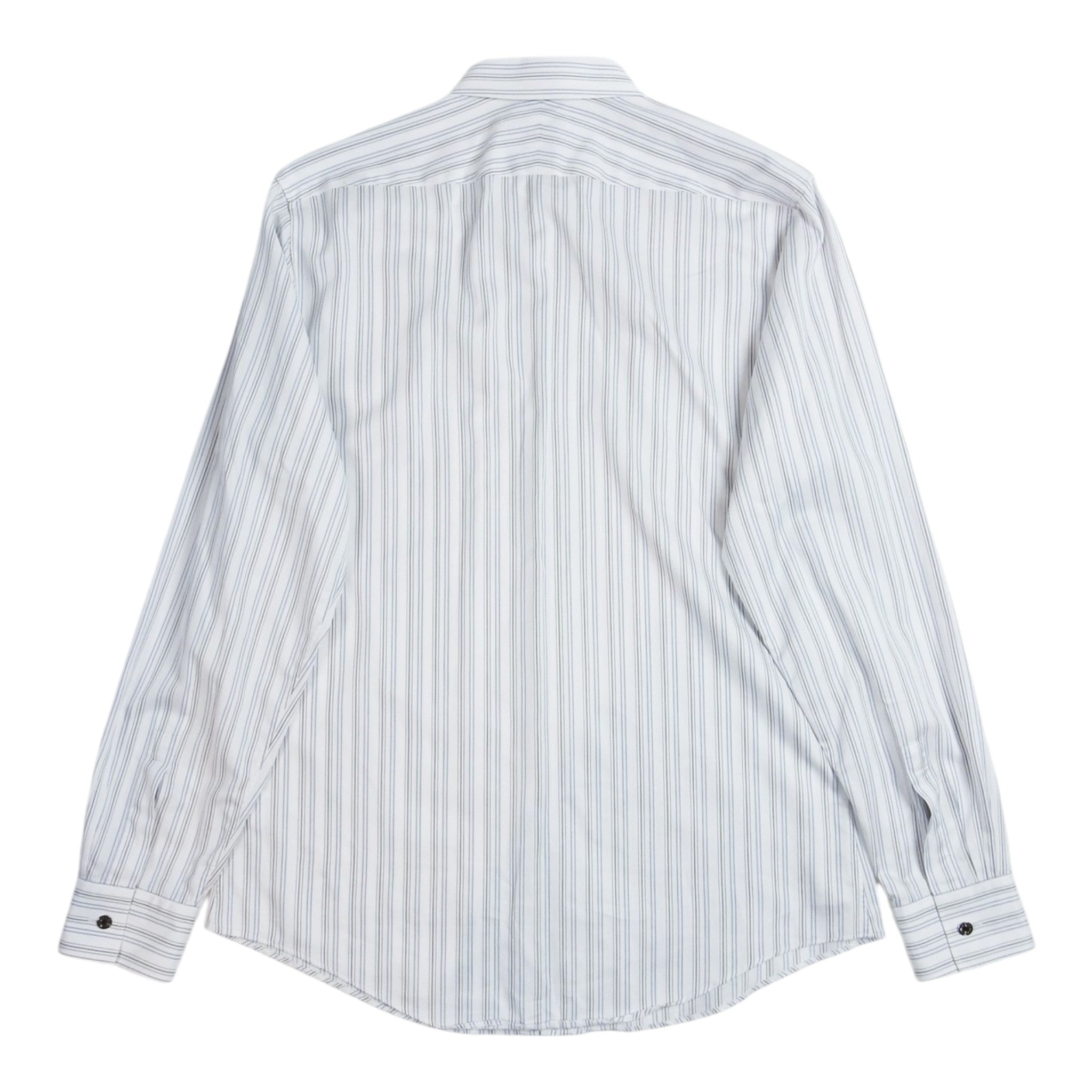 Hermes Blue/Black Striped LS Shirt Size 16