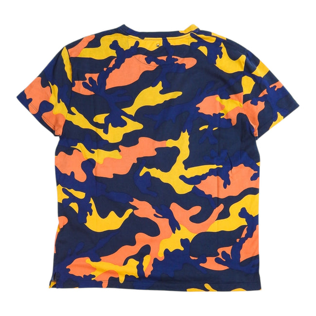 Valentino Blue/Orange Camo T-Shirt Size Medium