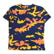 Valentino Blue/Orange Camo T-Shirt Size Medium