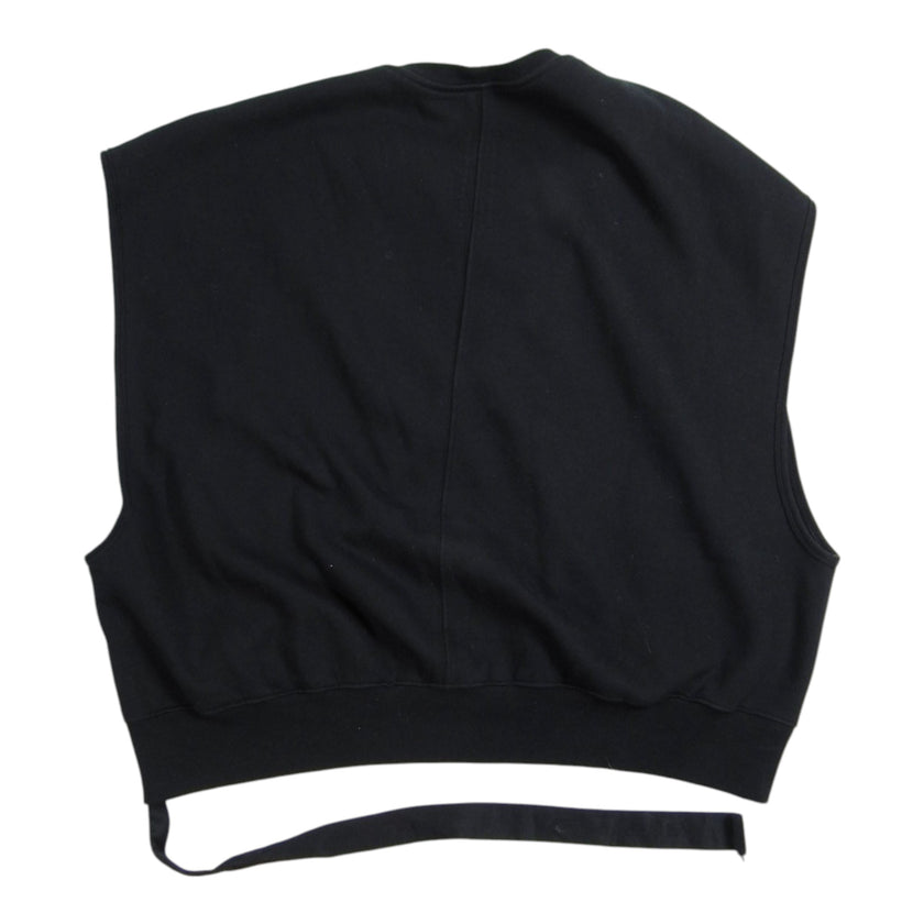 Rick Owens Black Sleeveless Sweatshirt Size Large
