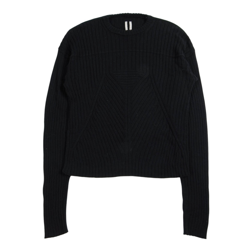 Rick Owens SS26 Hollywood Black Knit Sweater Size XL