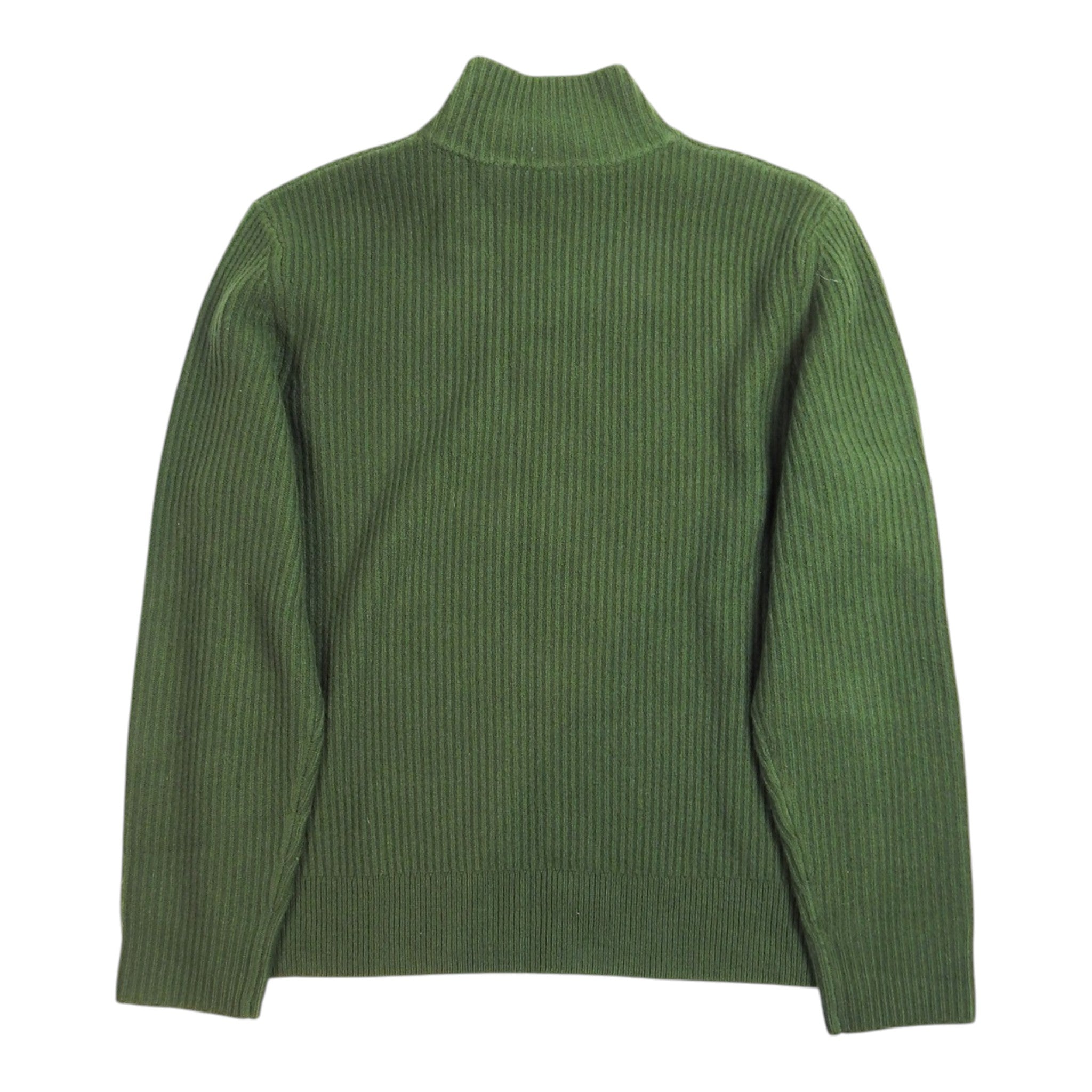 A.P.C. Green Knit Polo Sweater Size Medium