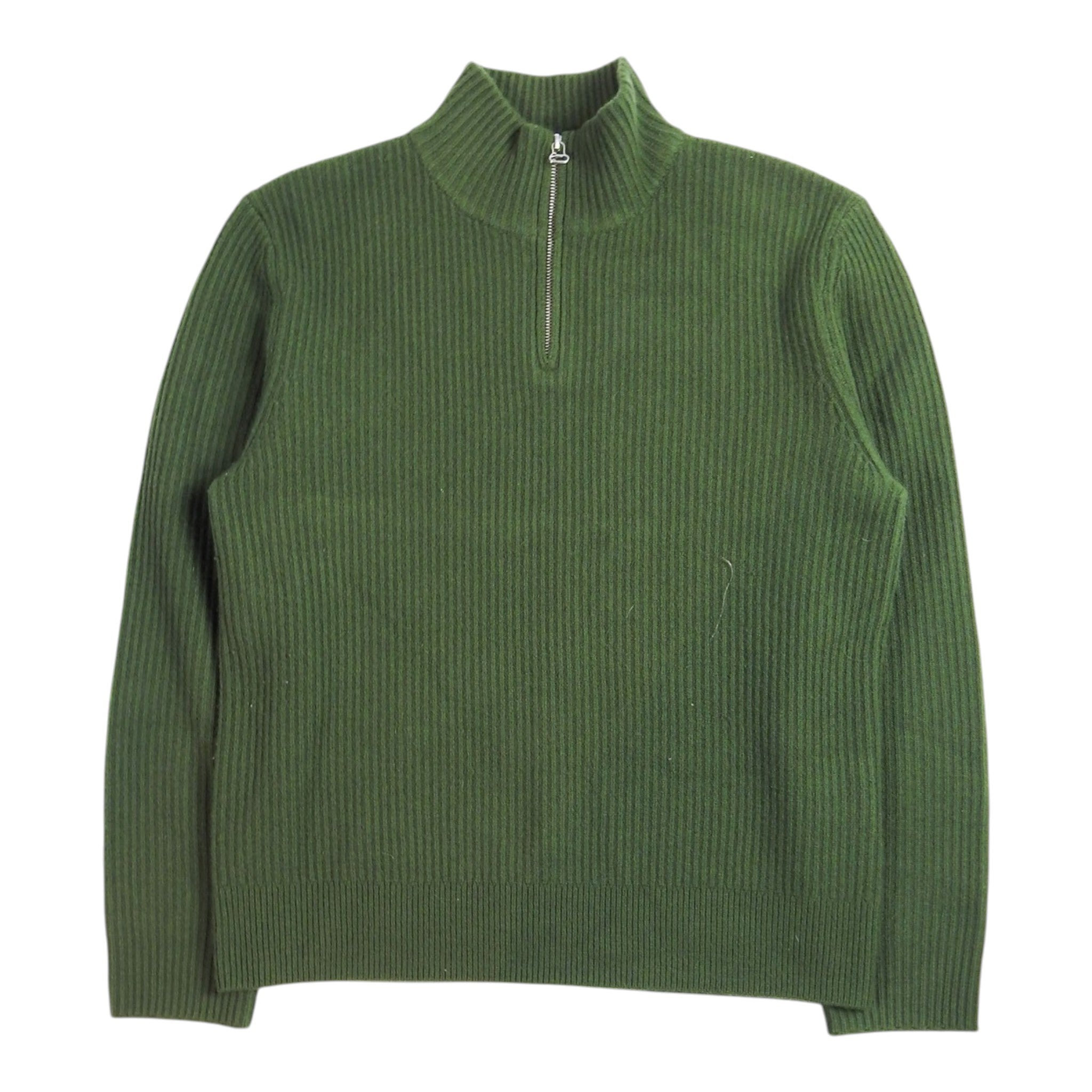A.P.C. Green Knit Polo Sweater Size Medium