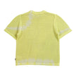 Stussy Yellow/White Knit SS Sweater Size Medium