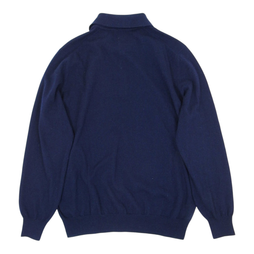 Brunello Cucinelli Navy Cashmere Polo Size 54