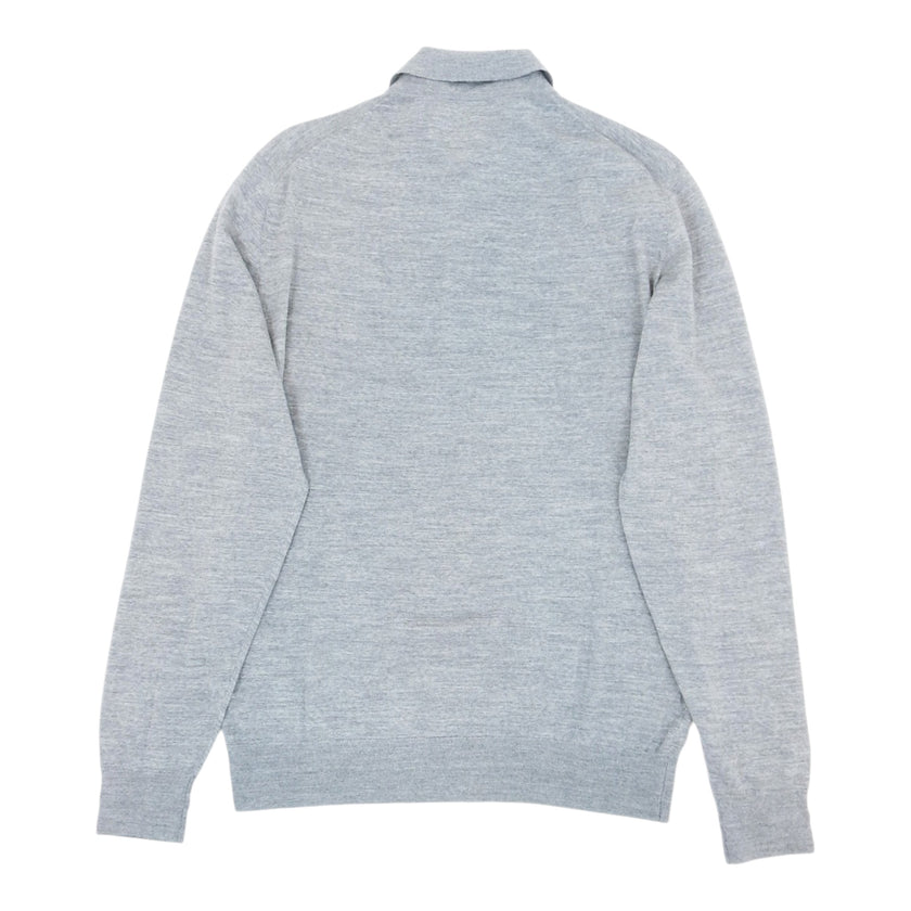 Brioni Heather Grey Knit Polo Size 56