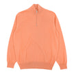 Brunello Orange 1/4 Zip Cashmere Knit Size 54