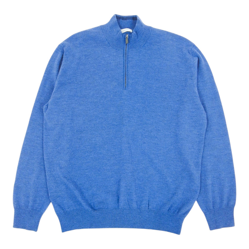 Zegna Blue 1/4 Zip Knit Size 3XL