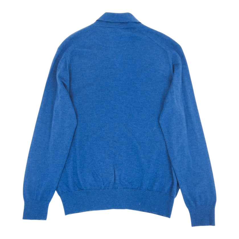 Loro Piana Blue Shawlneck Cashmere Cardigan Size 54