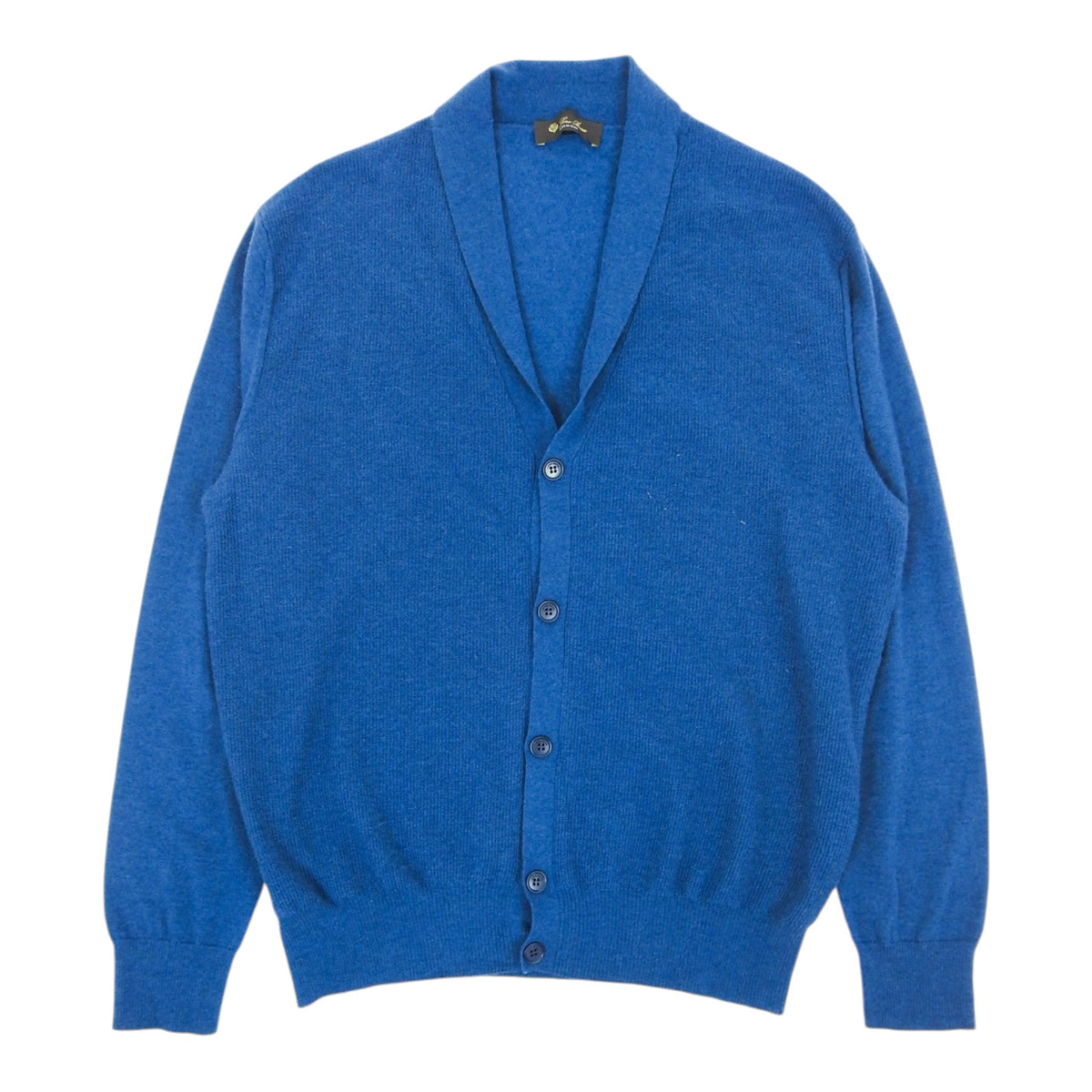 Loro Piana Blue Shawlneck Cashmere Cardigan Size 54