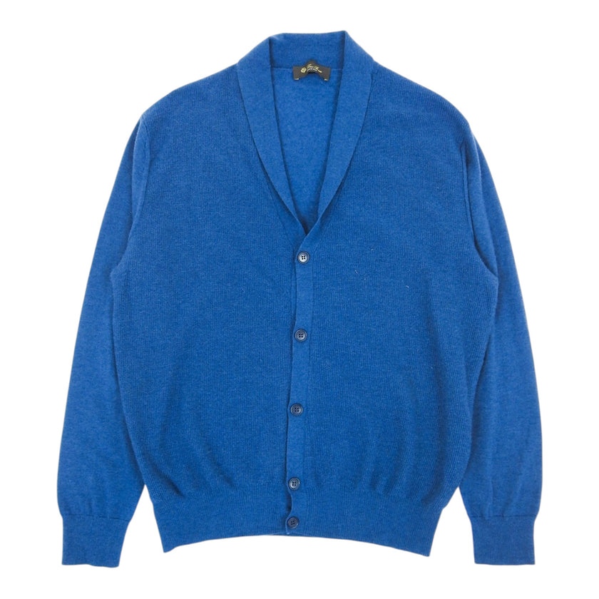 Loro Piana Blue Shawlneck Cashmere Cardigan Size 54