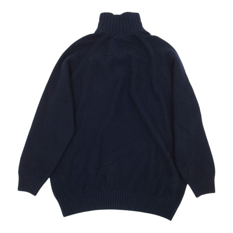 Loro Piana Navy Cashmere 1/4 Zip Sweater Size 58