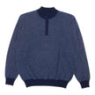 Peter Millar Navy/Grey Dotted 1/4 Zip Sweater Size XL