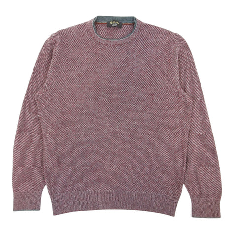Loro Piana Red/Grey Baby Cashmere Sweater Size 56