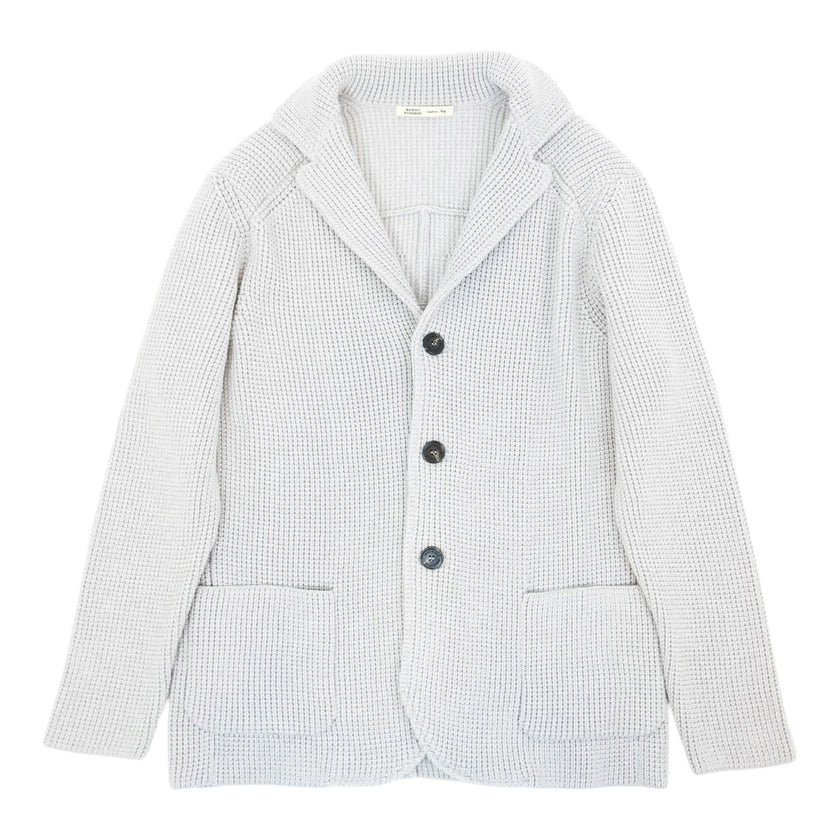 Maurizio Baldassari Grey Lapel Knit Cardigan Size 58