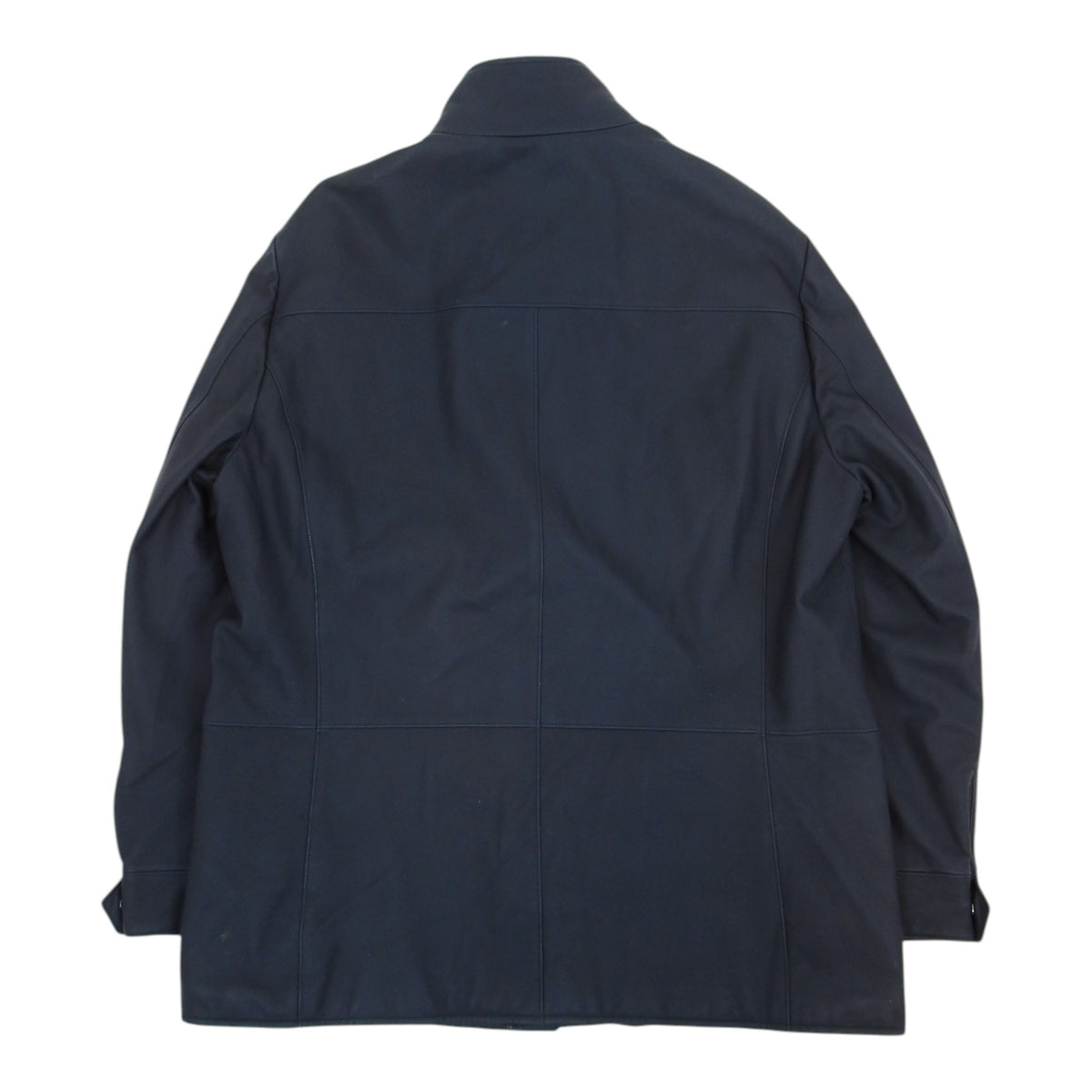 Loro Piana Navy Leather Field Jacket Size XL