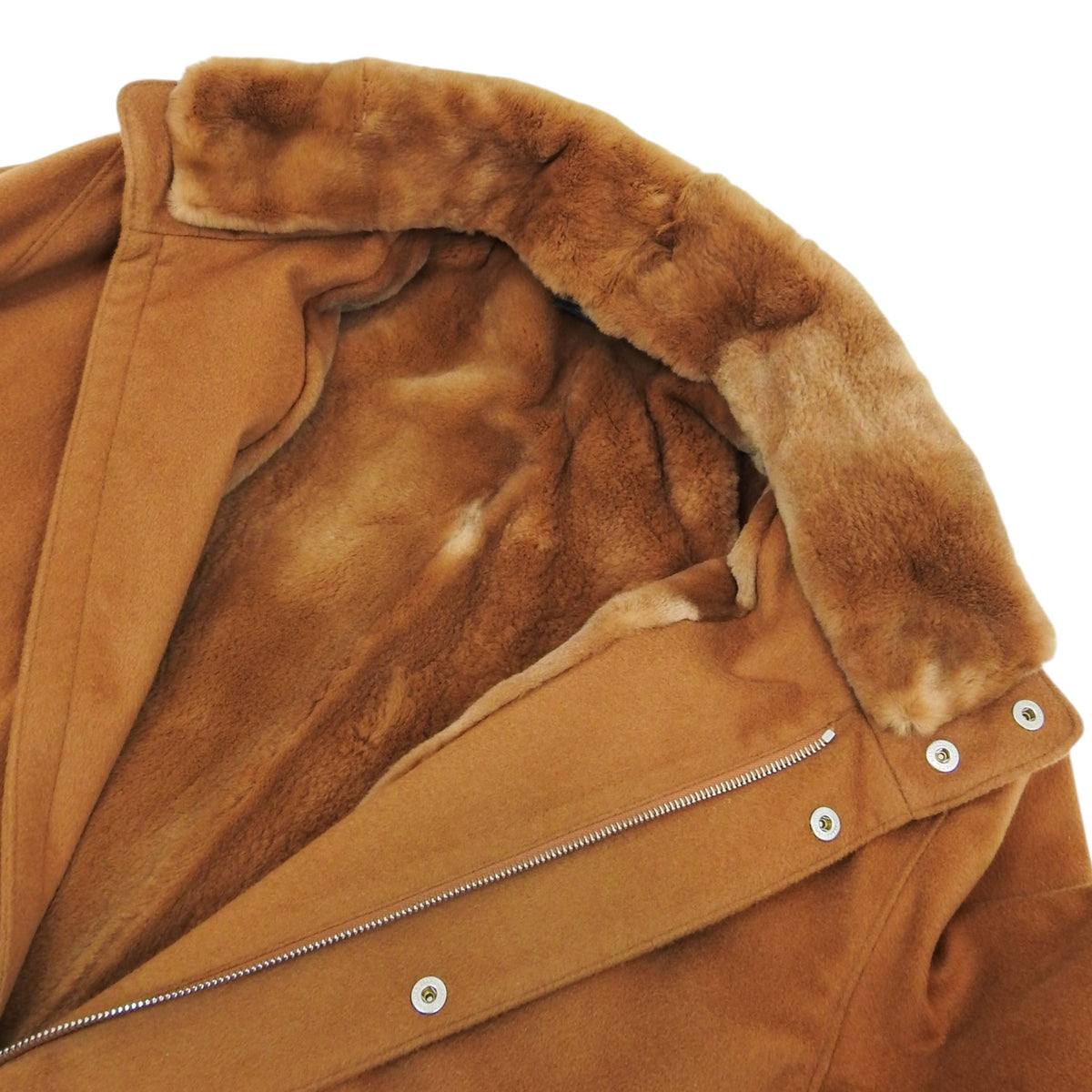 Loro Piana Vicuna Mink Fur Lined Coat Size 3XL