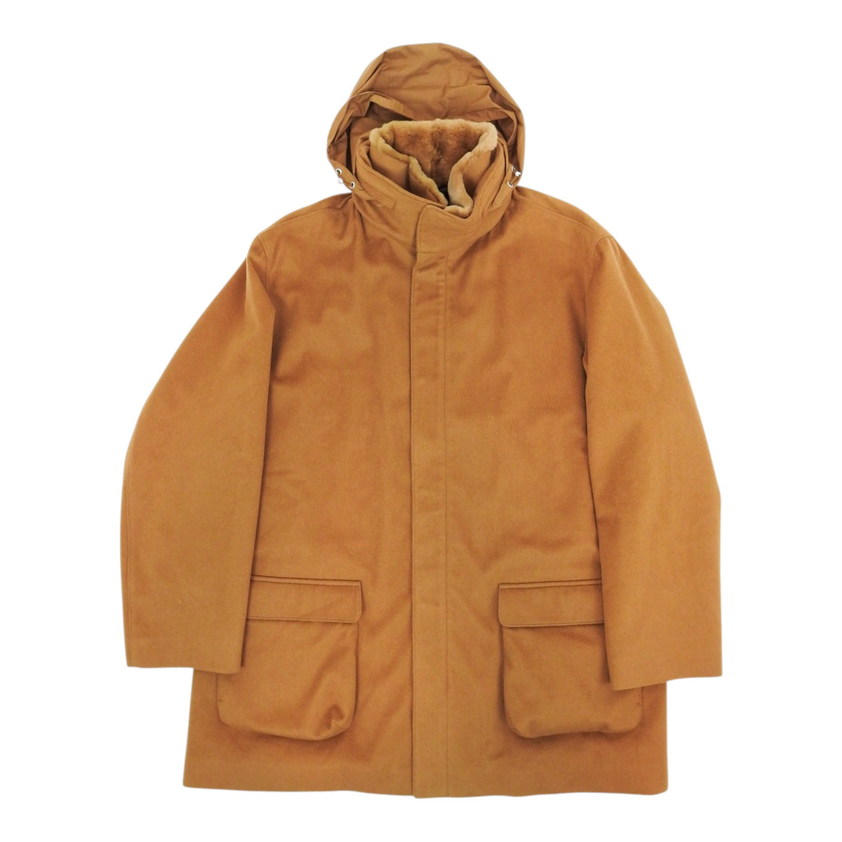 Loro Piana Vicuna Mink Fur Lined Coat Size 3XL