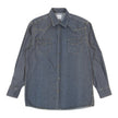 Brunello Cucinelli Grey Western Chambray Shirt Size 2XL