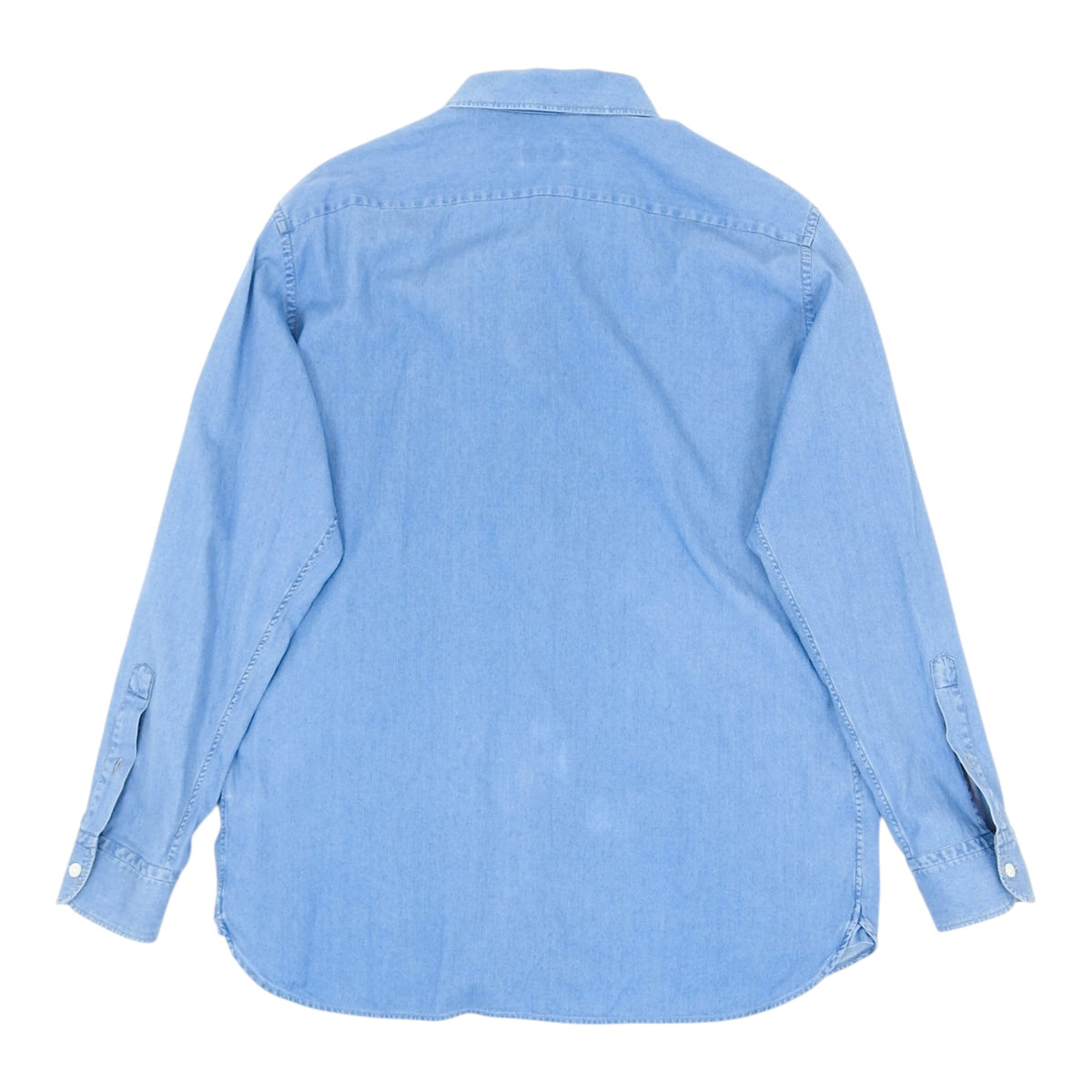 Zegna Medium Wash Chambray Shirt Size XL