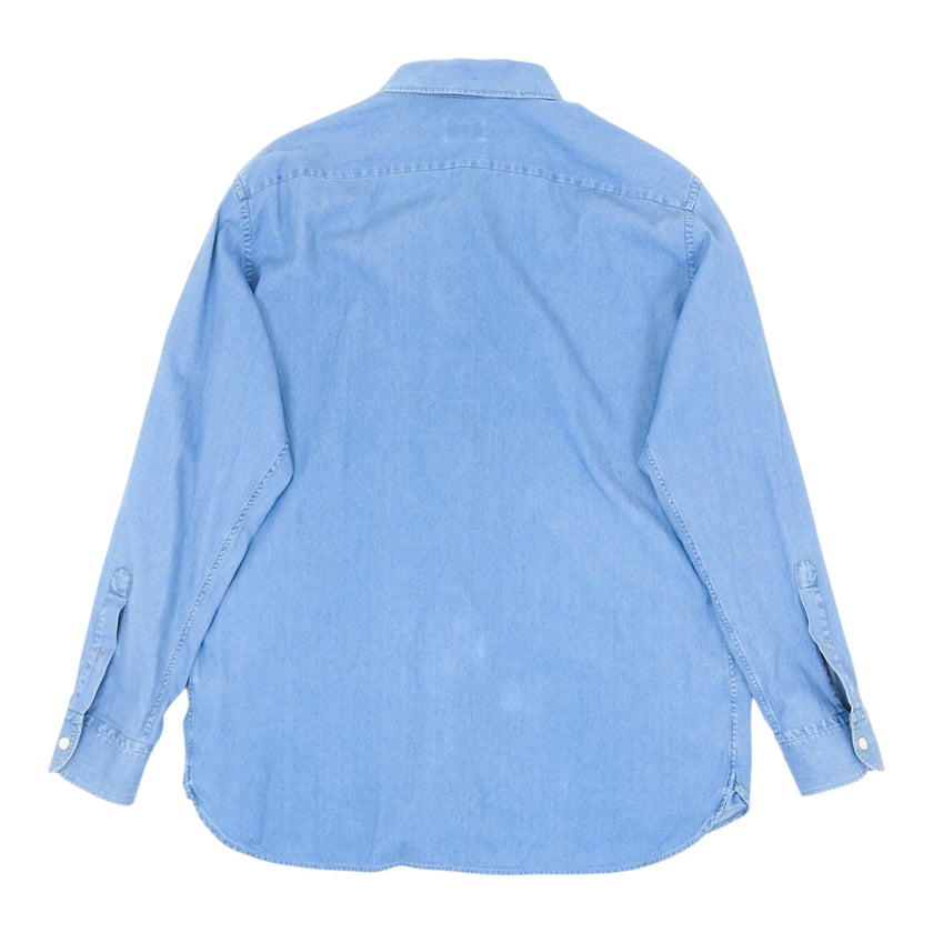 Zegna Medium Wash Chambray Shirt Size XL