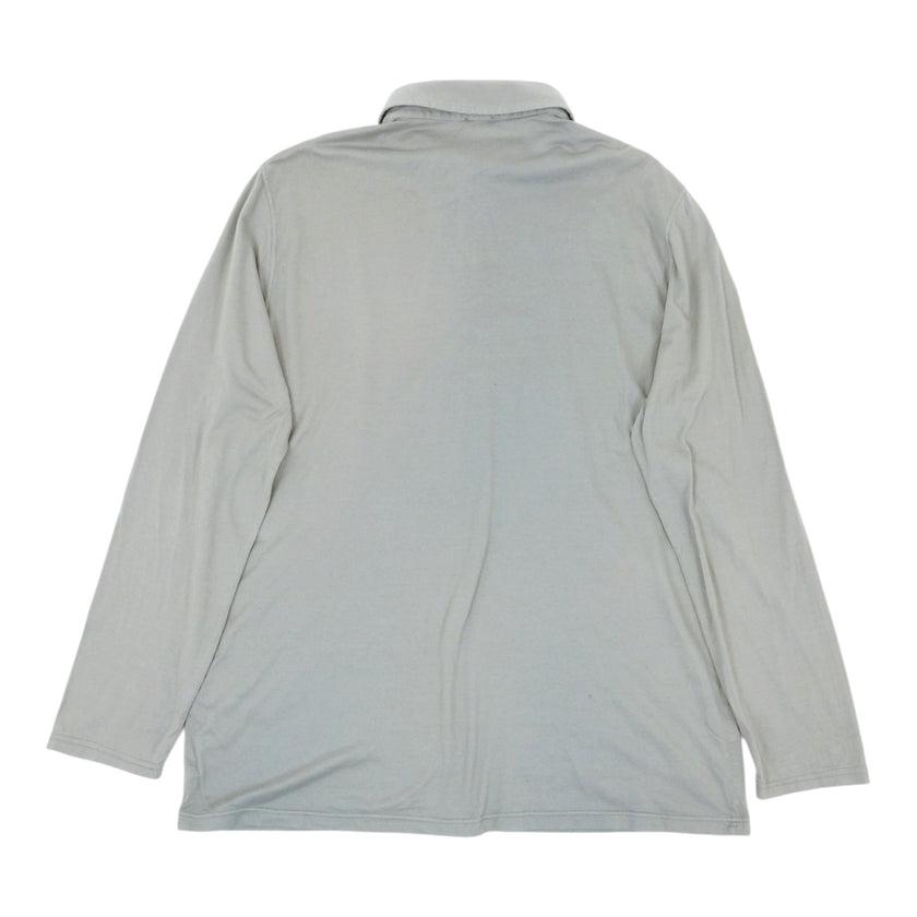 Kiton Grey LS Polo Tee Size XL