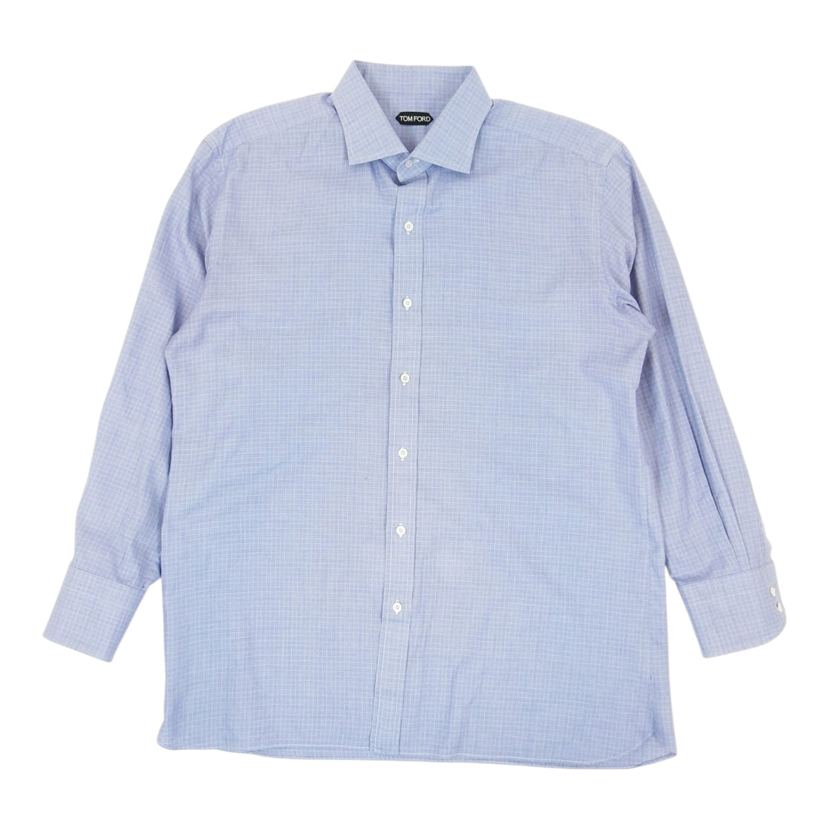 Tom Ford Blue/White Check LS Shirt Size 18