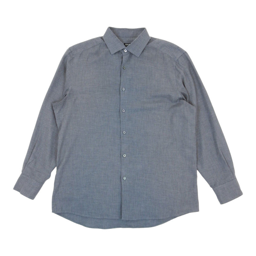 Zegna Grey LS Shirt Size XL