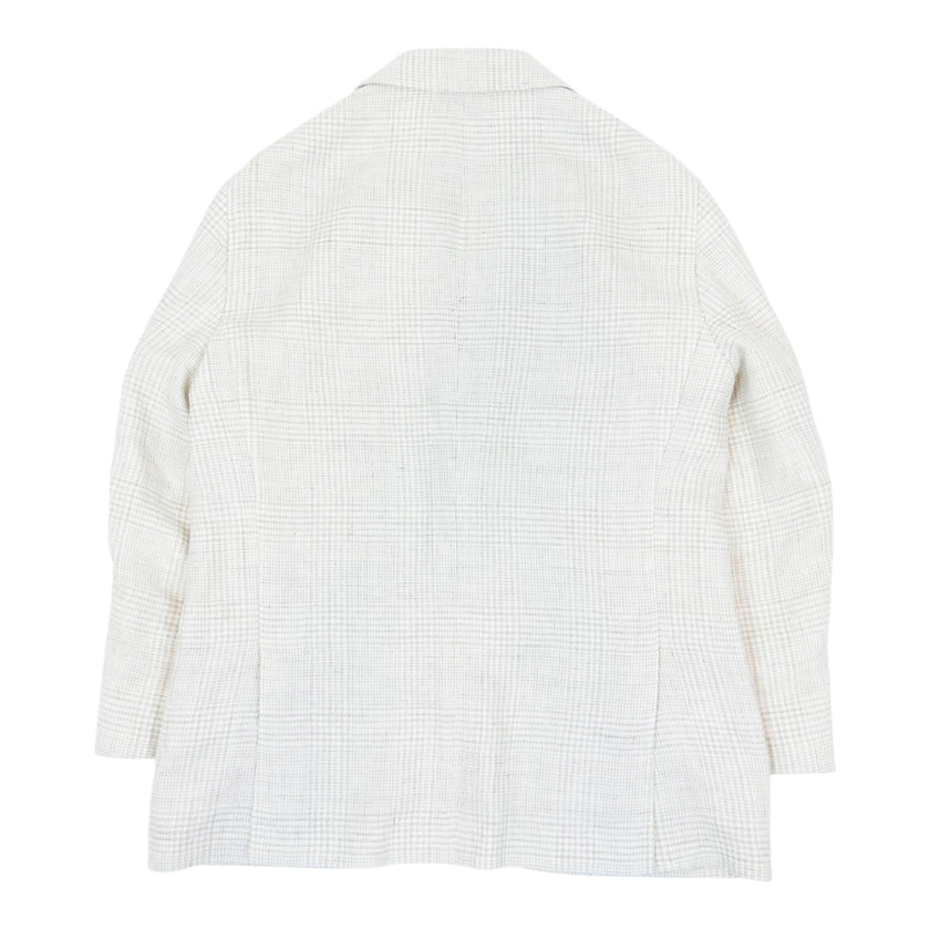 Brunello Cucinelli Cream Plaid 2 Piece Suit Size 56 | 50